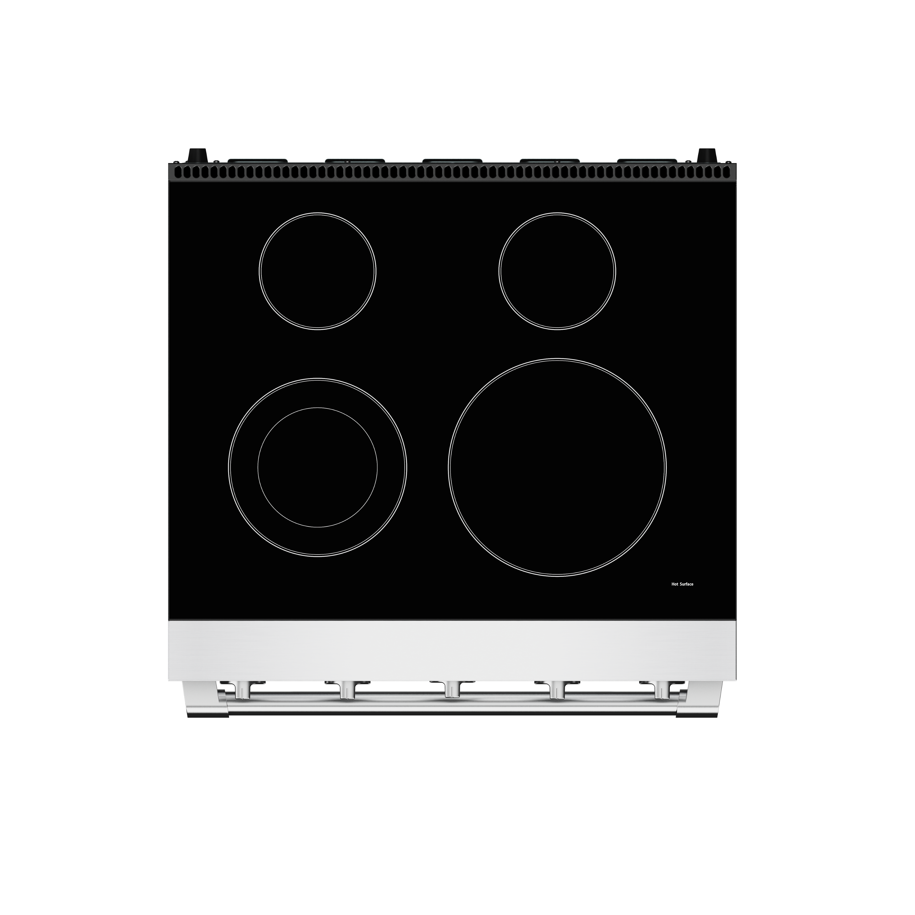 Back. Thor Kitchen - 4.55 Cu. Ft Freestanding Electric Convection Range - Stainless steel.