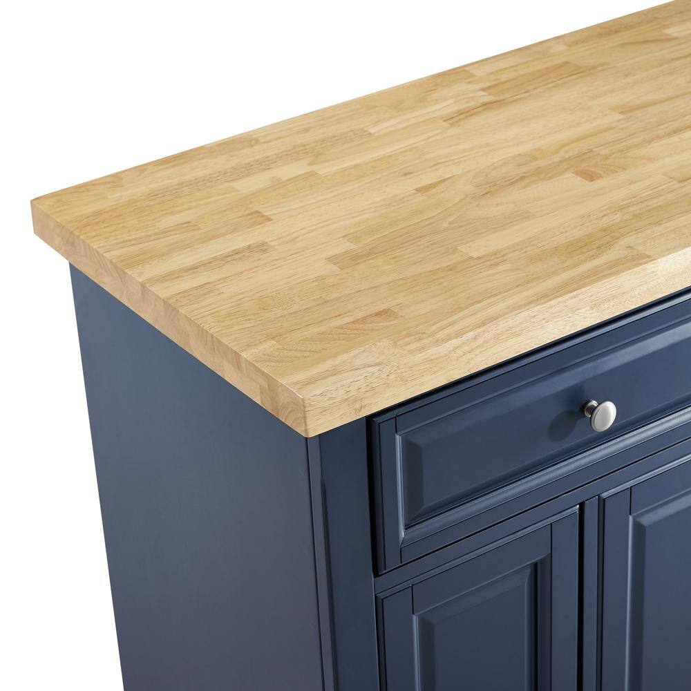 Alt View 4. Crosley Furniture - Madison Kitchen Cart - Navy.