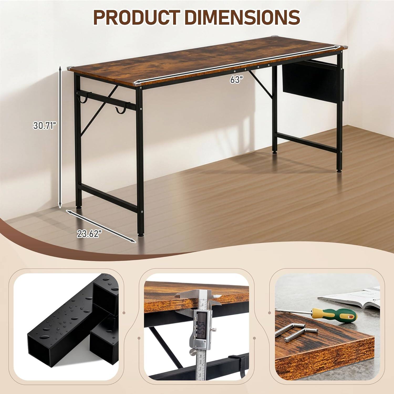 PRODUCT DIMENSIONS

63" 30.71" 23.62"