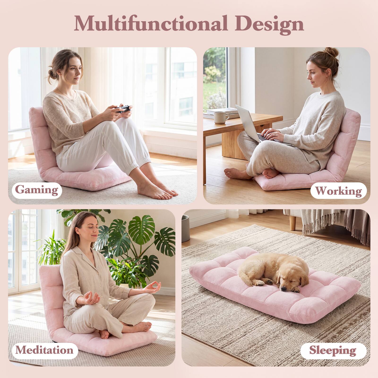 Multifunctional Design

- Gaming
- Working
- Meditation
- Sleeping
