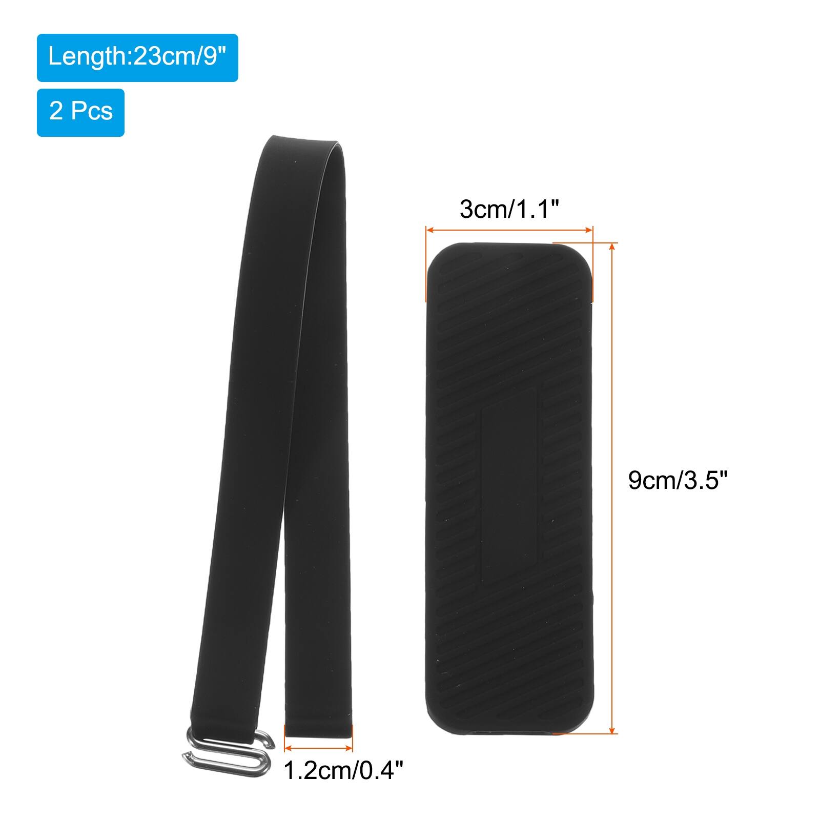 Length: 23cm/9"  
2 Pcs  
3cm/1.1"  
9cm/3.5"  
1.2cm/0.4"