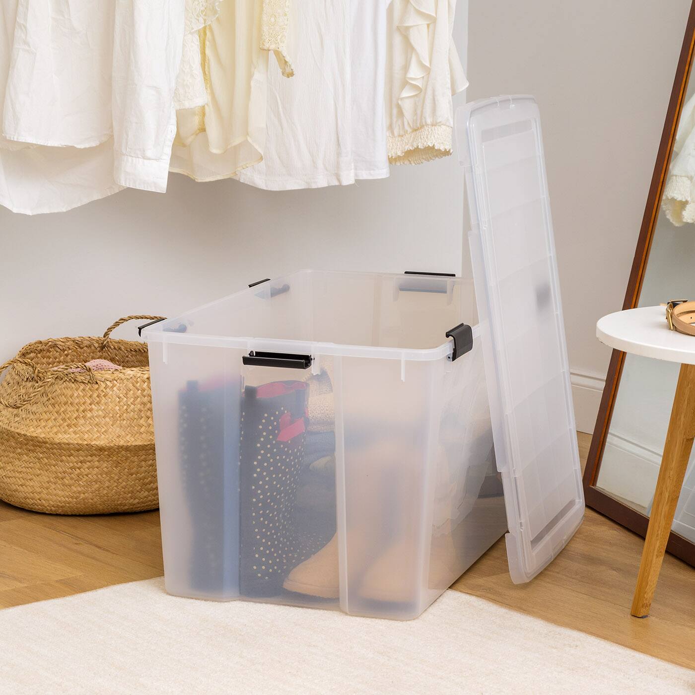 Alt View 4. IRIS USA - IRIS USA 156qt WEATHERPRO Airtight Plastic Storage Bin with Lid and Seal and Secure Latching Buckles.