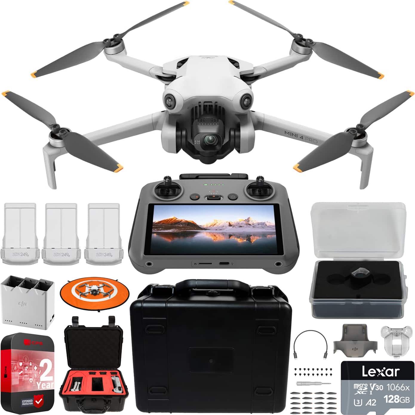 DJI Mini 4 Pro 4K Drone Fly More Combo with RC 2 Remote +
