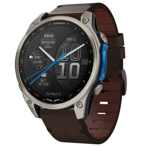 StrapsCo - Italian Leather Strap QuickFit 22 Watch Band For Garmin D2 Mach 2 – 47mm (Extra Short) - Espresso