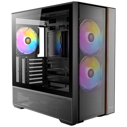 Antec FLUX Rear, 5 PWM Fans, F LUX Platform, Wood Accents