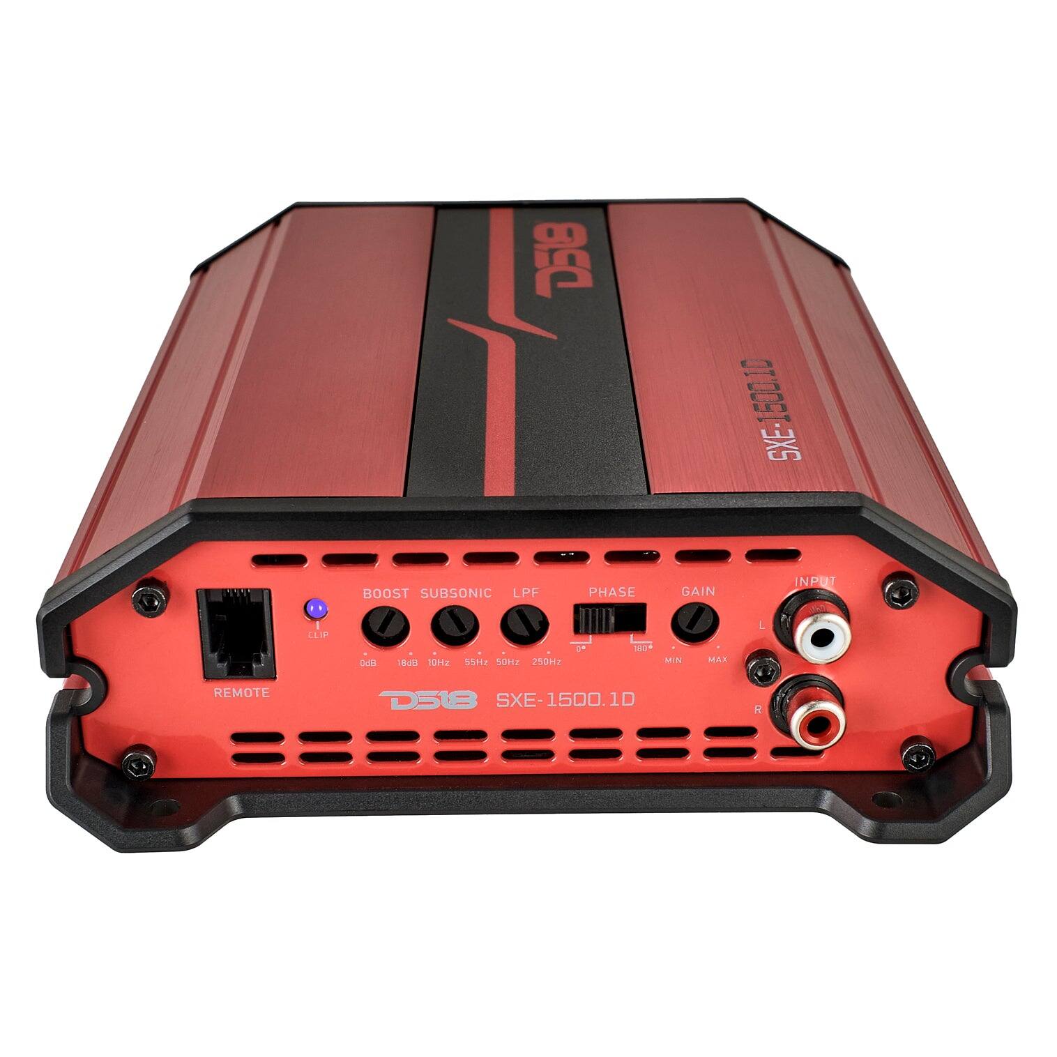 D518  
SXE-1500.1D  
BOOST SUBSONIC LPF  
PHASE  
GAIN  
INPUT  
CLIP  
3dB  
18dB 10Hz 55Hz 50Hz 250Hz  
180  
MIN  
MAX  
REMOTE