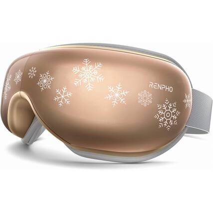 Front. Renpho - RENPHO Eye Massager with Heat & Vibration, 5 Massage Modes, Bluetooth Music, Adjustable Headband, USB Rechargeable - Gloden.