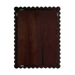 Butler Specialty - Flora 30 in. W x 40 in. H Rectangular Rattan Scalloped Edge Wall Mirror - Brown