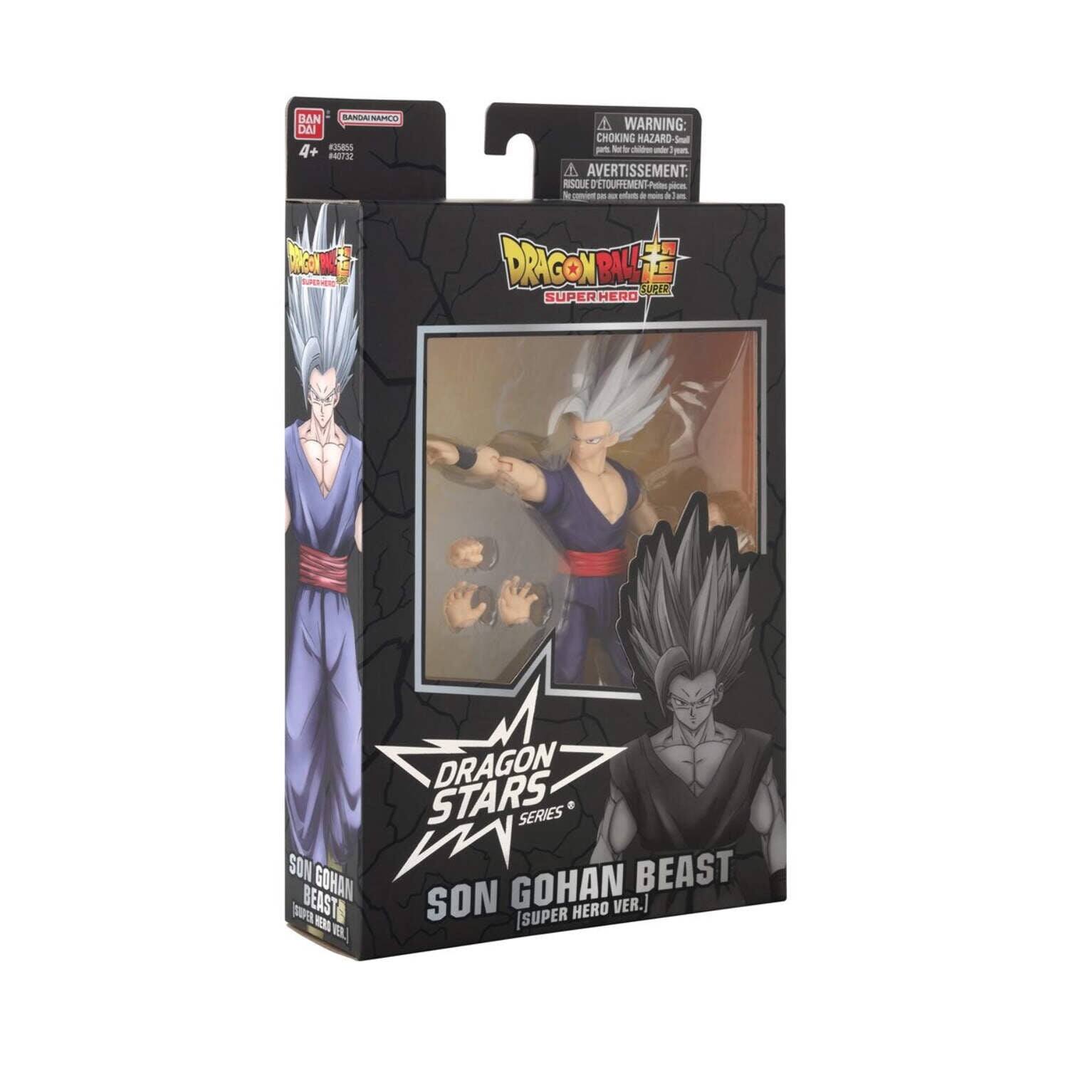 BANDAI SAMLO DAI RIeSS 4+ HO WARNING CHOKING NAZARO Soul - Srk -oe - - AVERTISSEMENT: RESOUE D'ETOUITEMENT al - a - - a ae es MGIN DRIGONBILLE  SUBER SUPER HERO DRAGON STARS SERIES SON GOHAN BEAST BEAST SON GOHAN HERO VER.] REN NENS [SUPER