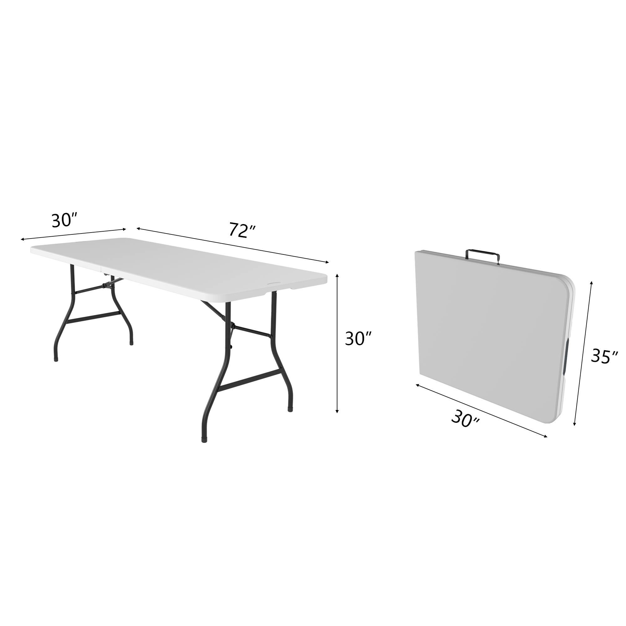 30" x 72"  
30" x 30" x 35"