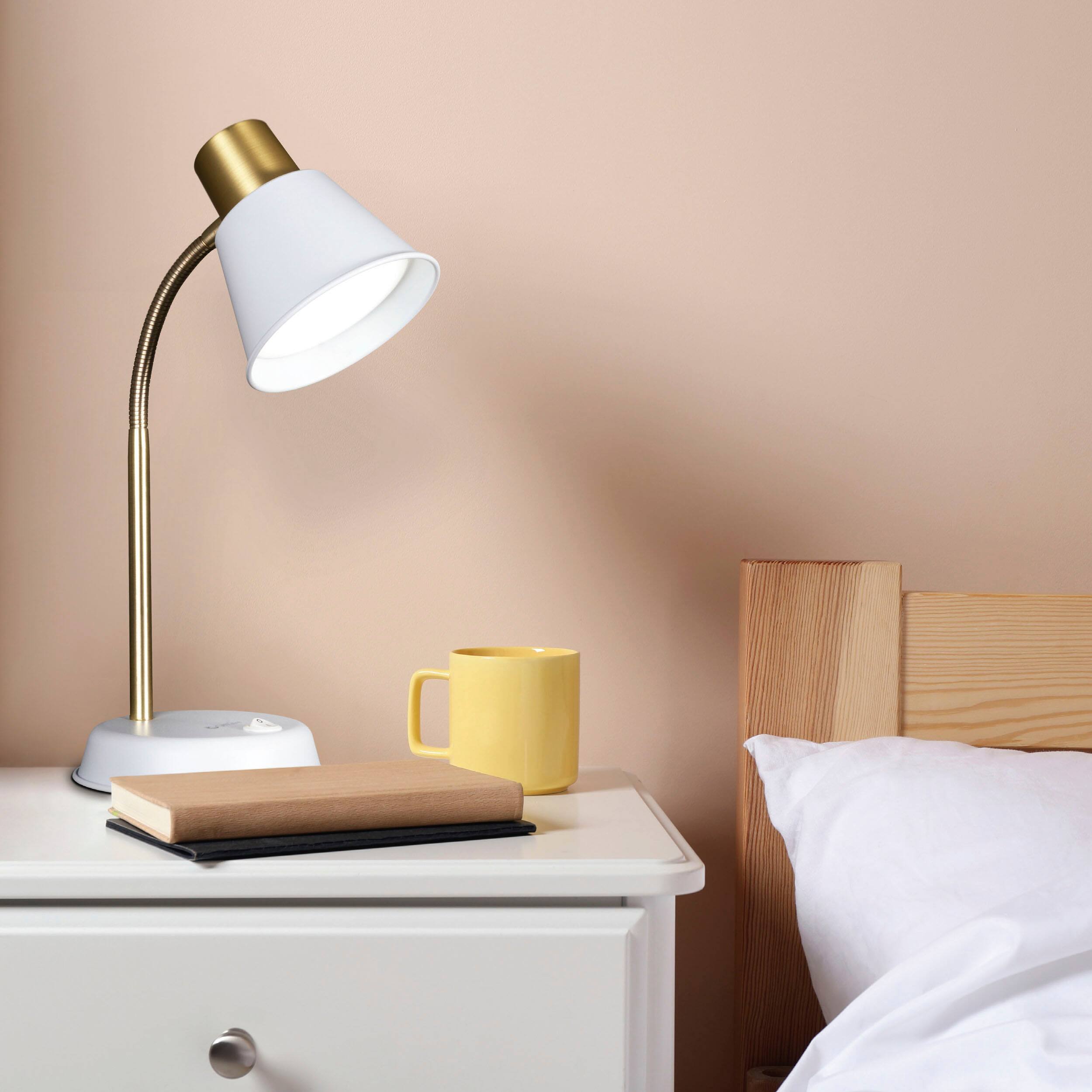 Alt View 14. OttLite - Beam LED Desk Lamp White w/Gold Accents - White.