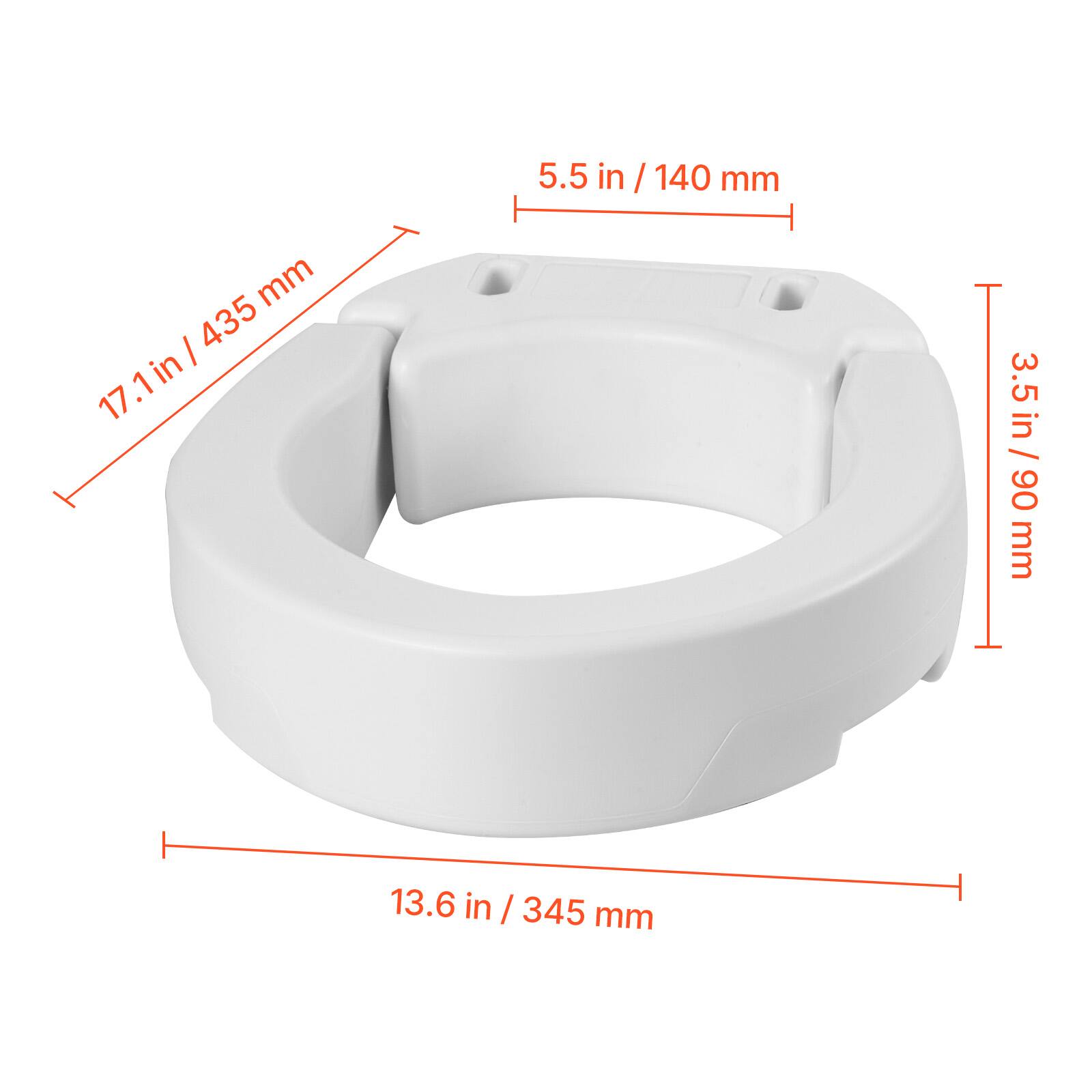 5.5 in / 140 mm  
17.1 in / 435 mm  
3.5 in / 90 mm  
13.6 in / 345 mm