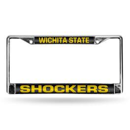 Rico Industries - Wichita State Shockers Chrome Metal Laser Cut License Plate Frame - Multi