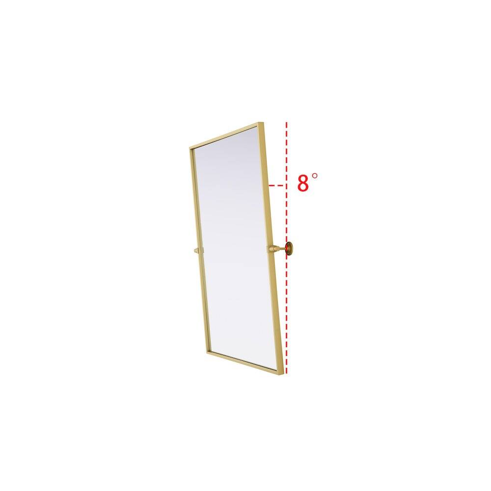 Alt View 4. Elegant Kitchen and Bath - Amoura 24X36 Pivot Mirror In Brass - Brass.