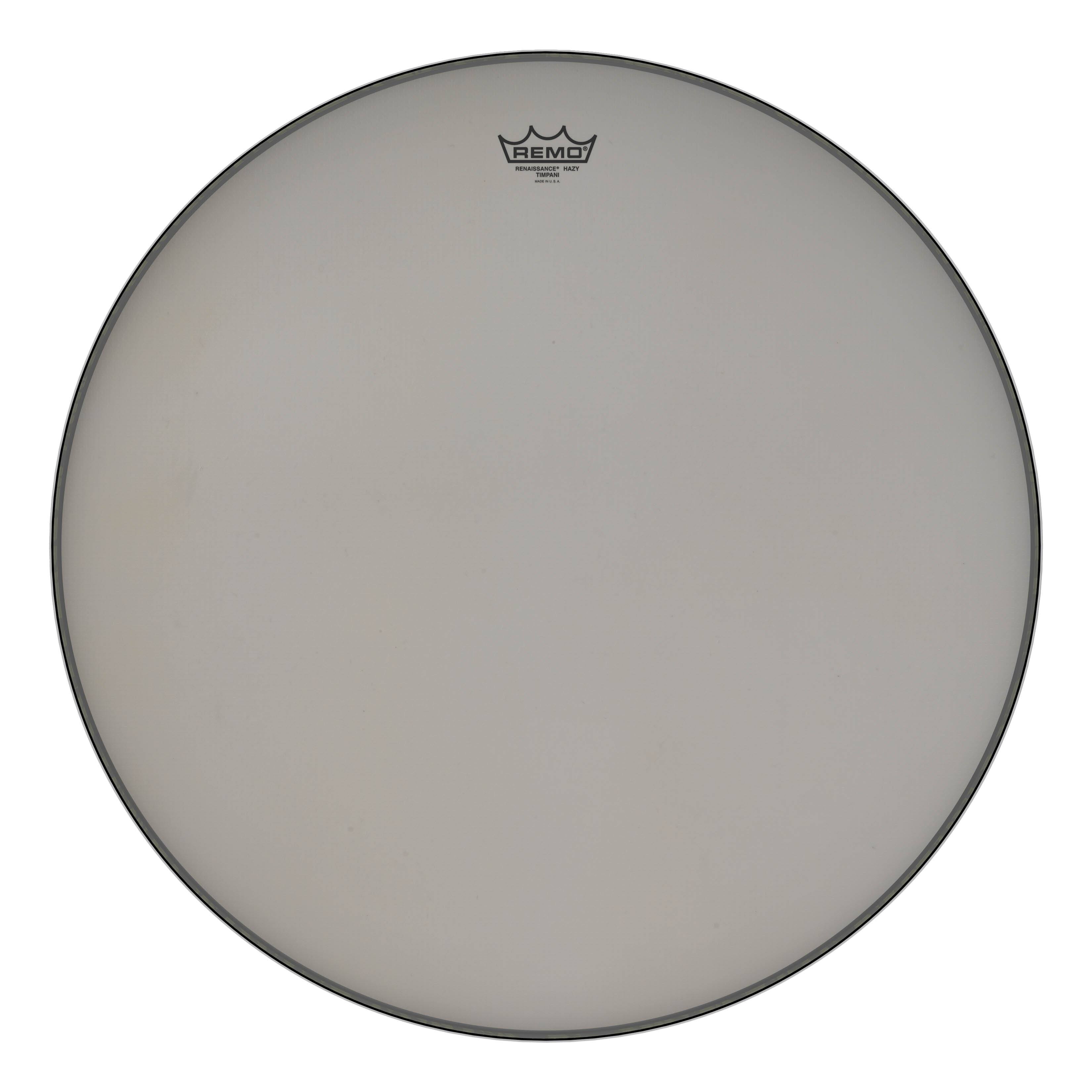 Front. Remo - RC Series Renaissance Hazy 25-Inch Timpani Drumhead with Steel Insert Ring for Intonation Support.