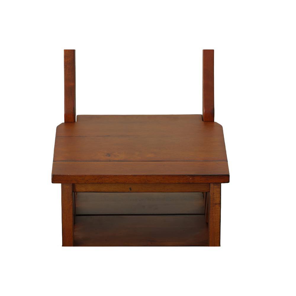 Alt View 2. Carolina Chair & Table - Folding Library Chair - Chestnut - Red.