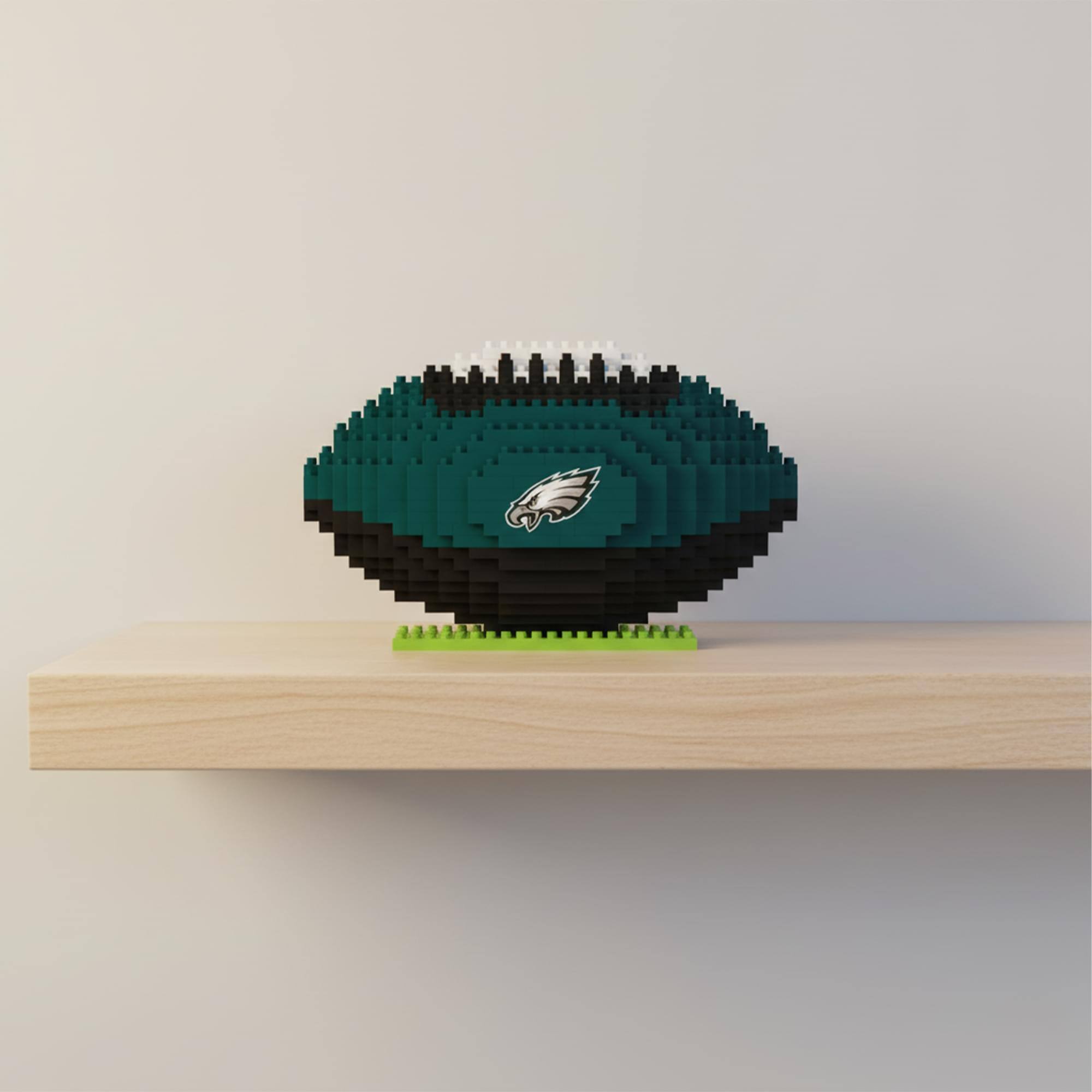 Alt View 3. Forever Collectibles - Philadelphia Eagles NFL BRXLZ Football 704-Piece Building Block Set - Blue.