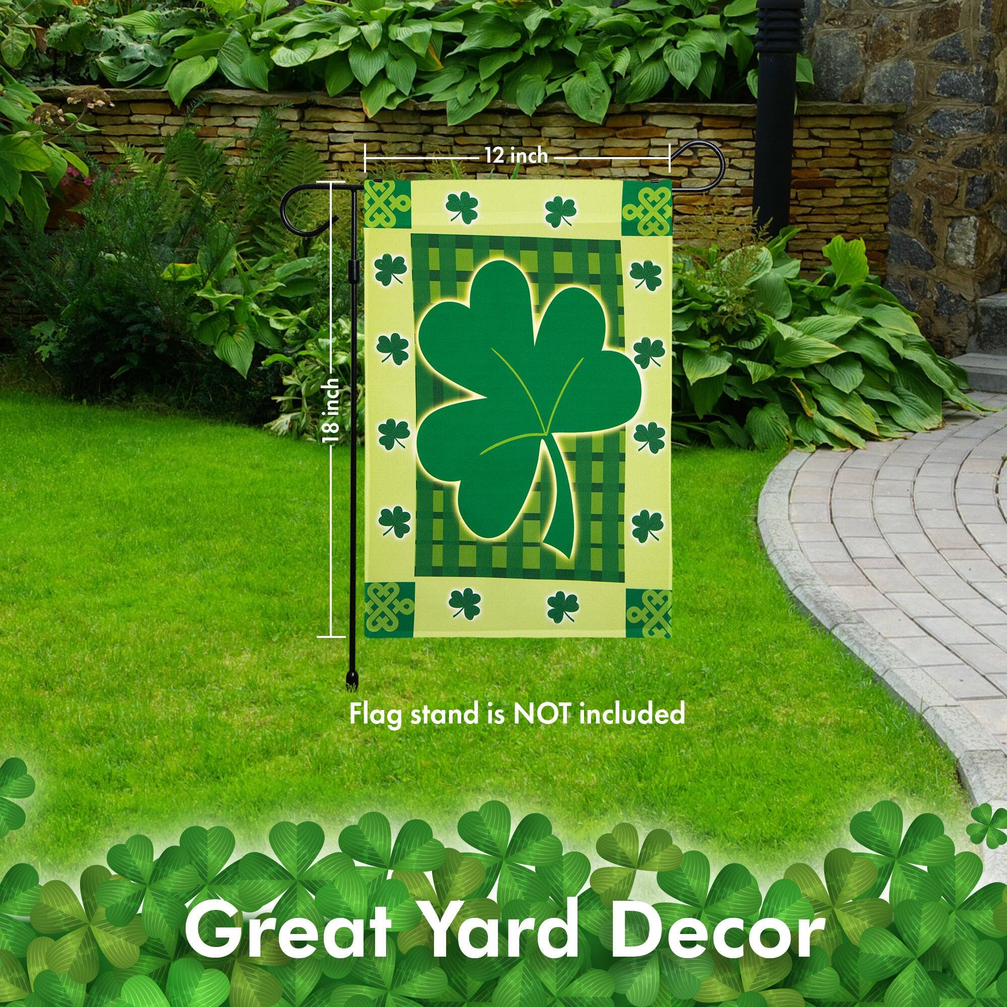 12 inch  
18 inch  
Flag stand is NOT included  
Great Yard Decor