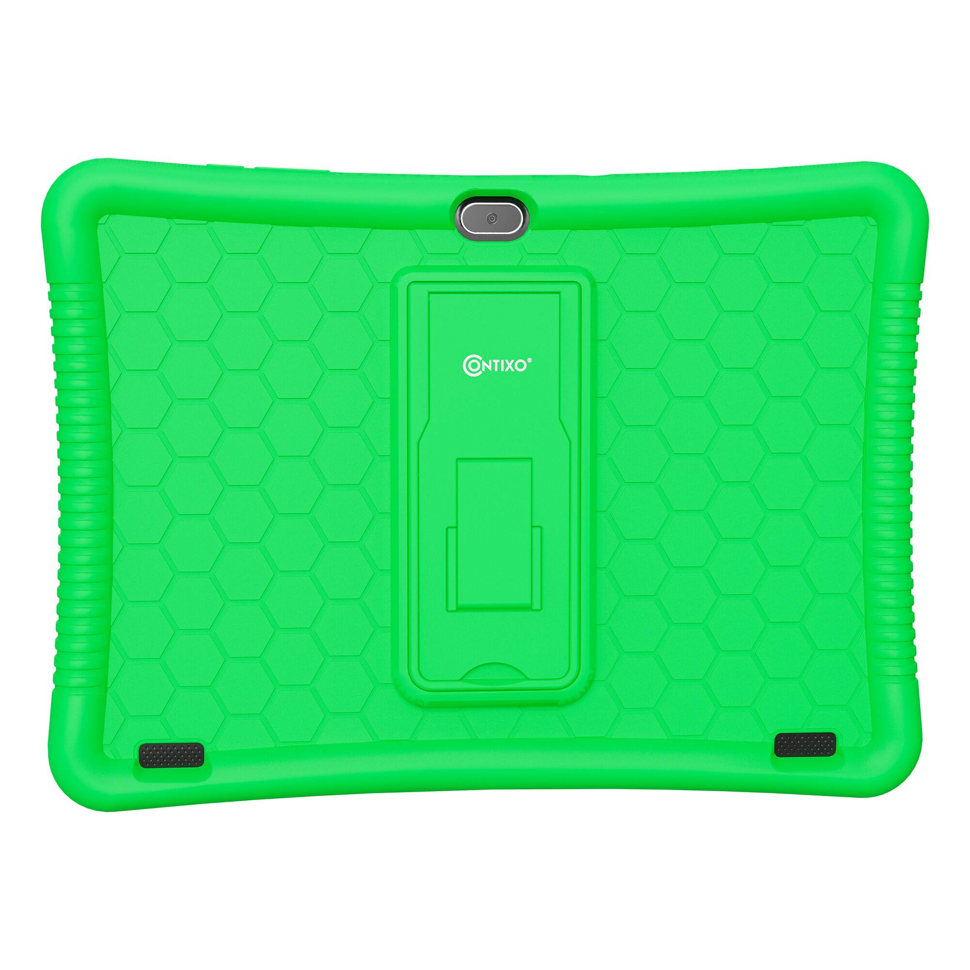 Back. Contixo - Contixo K102 10" Kids Tablet 32GB Android, Epic! & Lingokids, Educational with Parental Controls & Kid-Proof Case - Green.