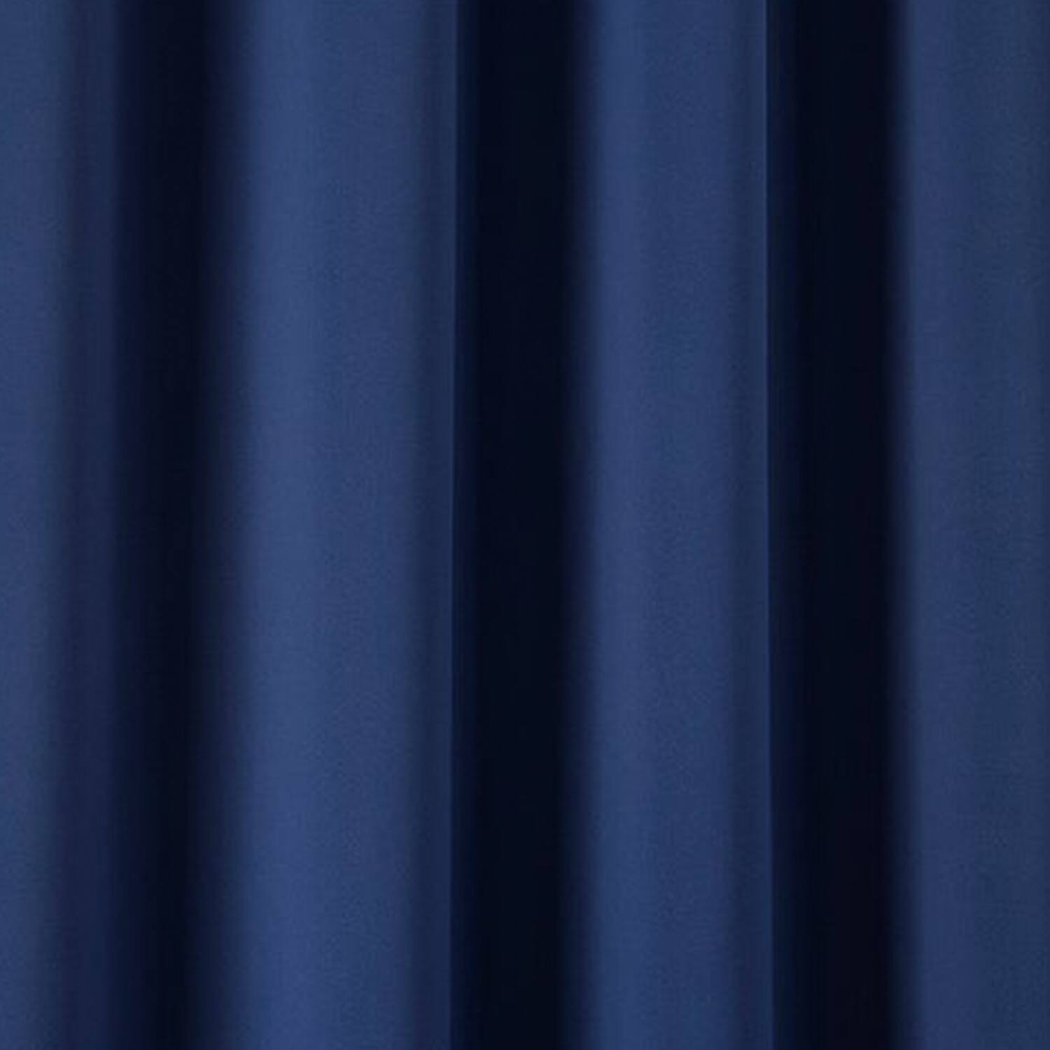 Alt View 1. RT Designers Collection - RT Designers Collection 100% Polyester Twilight Blackout Rod Pocket Curtain Panel 54" x 90" Navy - Navy Blue.