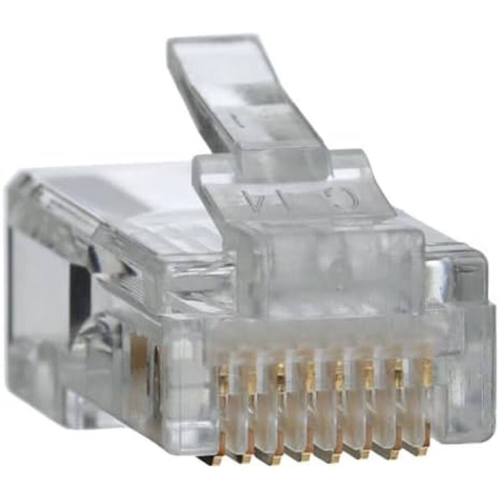Back. ACJPR - Cat6 RJ45 Modular Connectors, 3-Prong, 25-Pack.