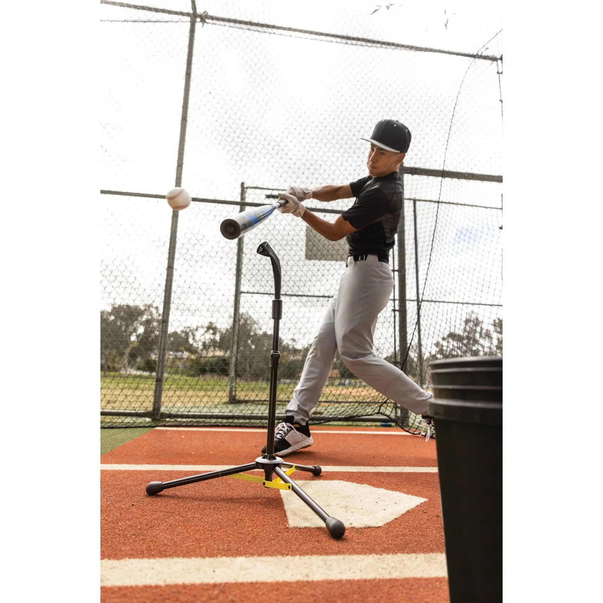 Alt View 2. SKLZ - SKLZ Baseball/Softball Elite Travel Tee - Black/Yellow - Black/Yellow.