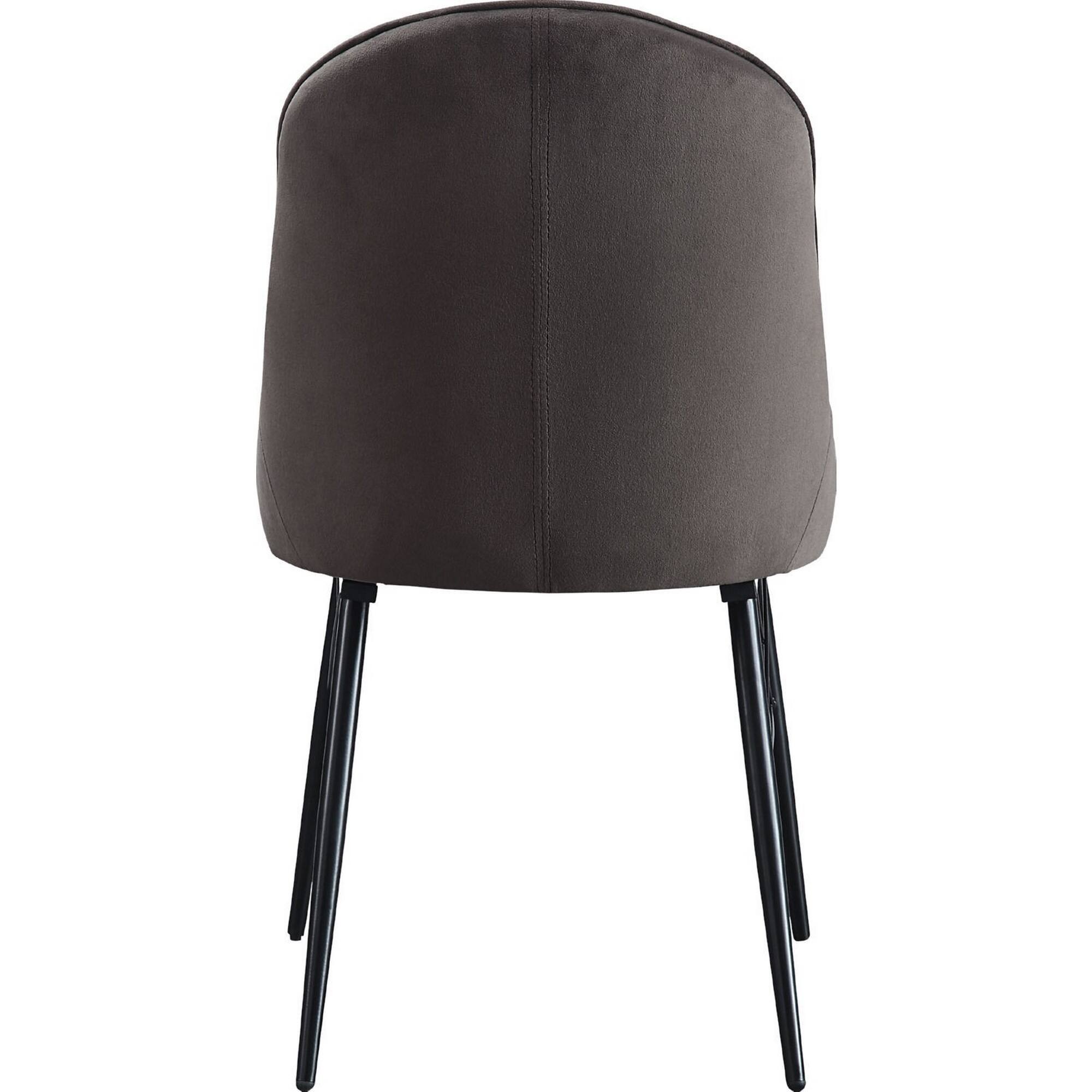Alt View 2. Manhattan Lane - Fabric Upholstered Side Chair, Set of 2 - Gray and Black.