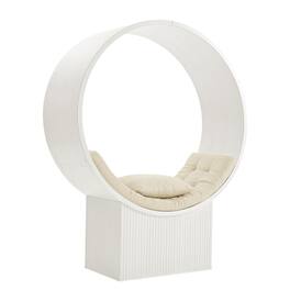 Aperture Round Alcove Accent Chair by Modway - White Ivory