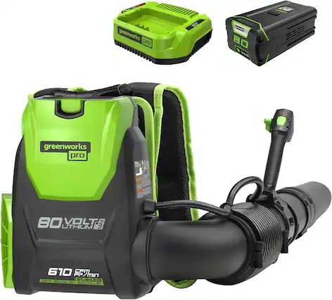 Greenworks Pro
80 Volt Max Lithium
610 CFM
Brushless
Sans Balais / Sin Escobillas