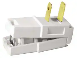 Leviton - C22-321W Residential Easy-Wire Angled 15A 125V Plug - White
