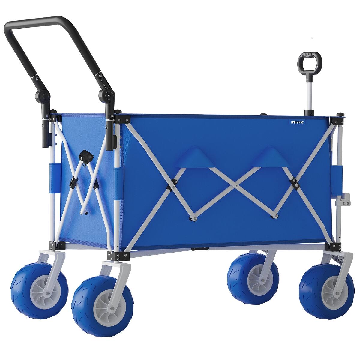 Alt View 1. Loheer - Loheer Heavy Duty Folding Wagon Cart, 400L Large Capacity Wagon with Adjustable Handle, All Terrain Beach Tires.