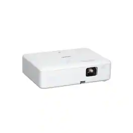 Epson - EpiqVision Flex CO-W01 Portable Projector, 3-Chip 3LCD, Built-in Speaker, 300-Inch Home Entertainment and Work - White