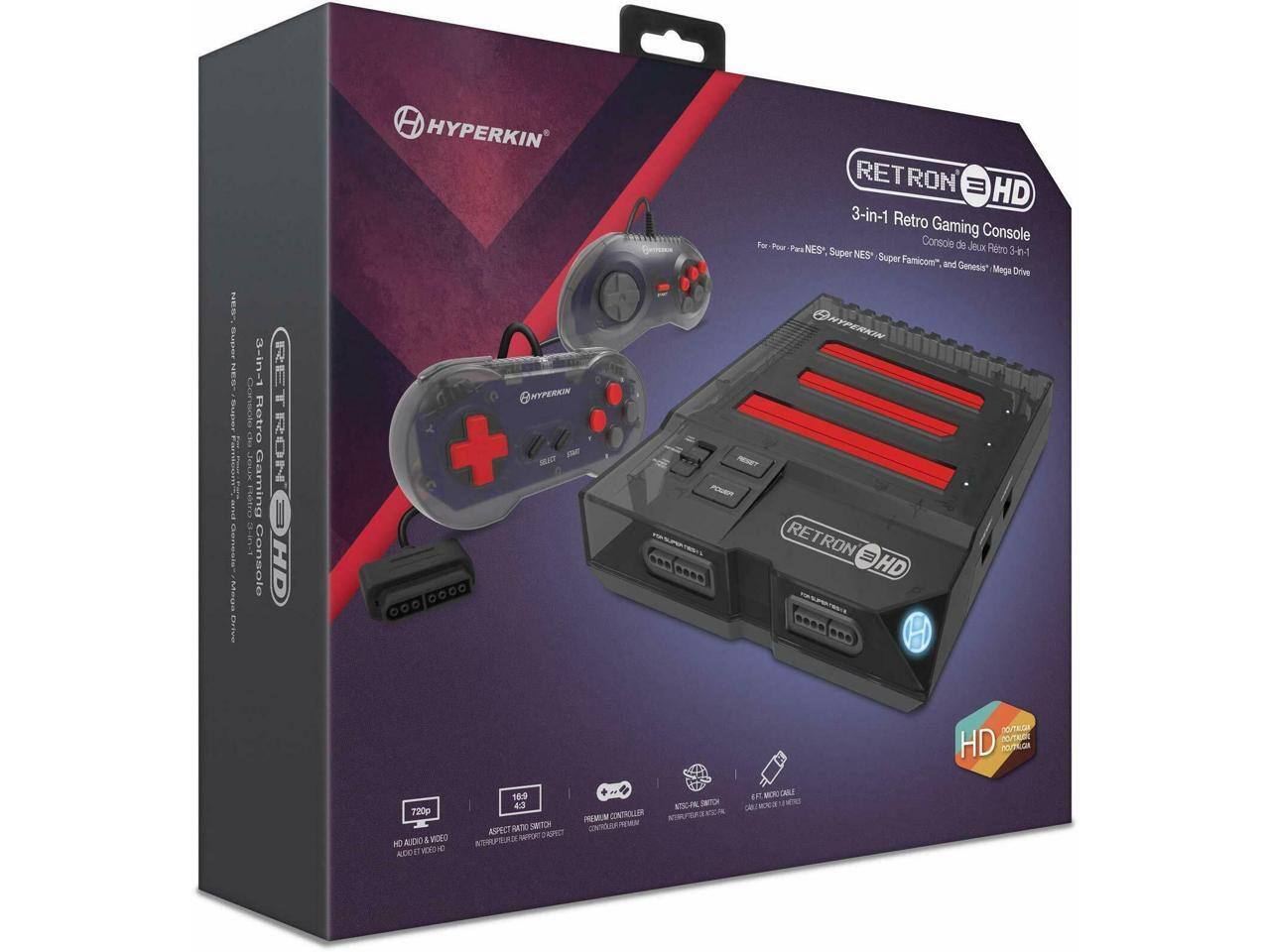 HYPERKIN RETRON HD 3-in-1 Retro Gaming Console For NES*, Super NES* 3-41 Super Famicom" and Genesis* Mega Drive
