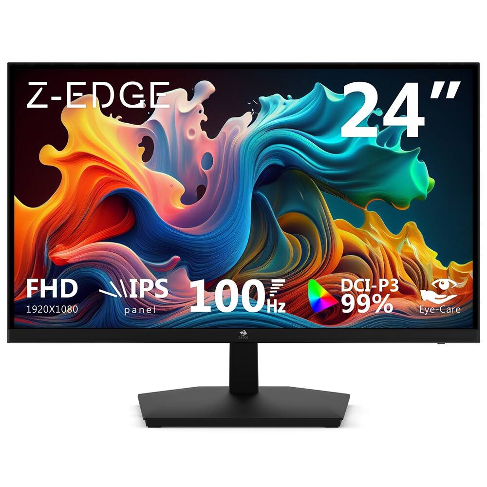 Z-Edge - U24I 24" Full HD 1920 x 1080 100Hz IPS Monitor, HDMI + VGA, Eye Care with Low Blue-Light - Black