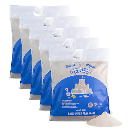 Sand Piper
PREMIUM GRADE PLAY SAND
Natural Play Sand
Silica Sand
Sculptor and Therapy Sand
Ideal for Wet and Dry Use
Indoor or Outdoor Product
100% Natural
Marine Grade
Clean, Pure, and Safe
Kid Friendly
Safe for Pets
net wt. 25lbs
SAND PIPER PLAY SAND