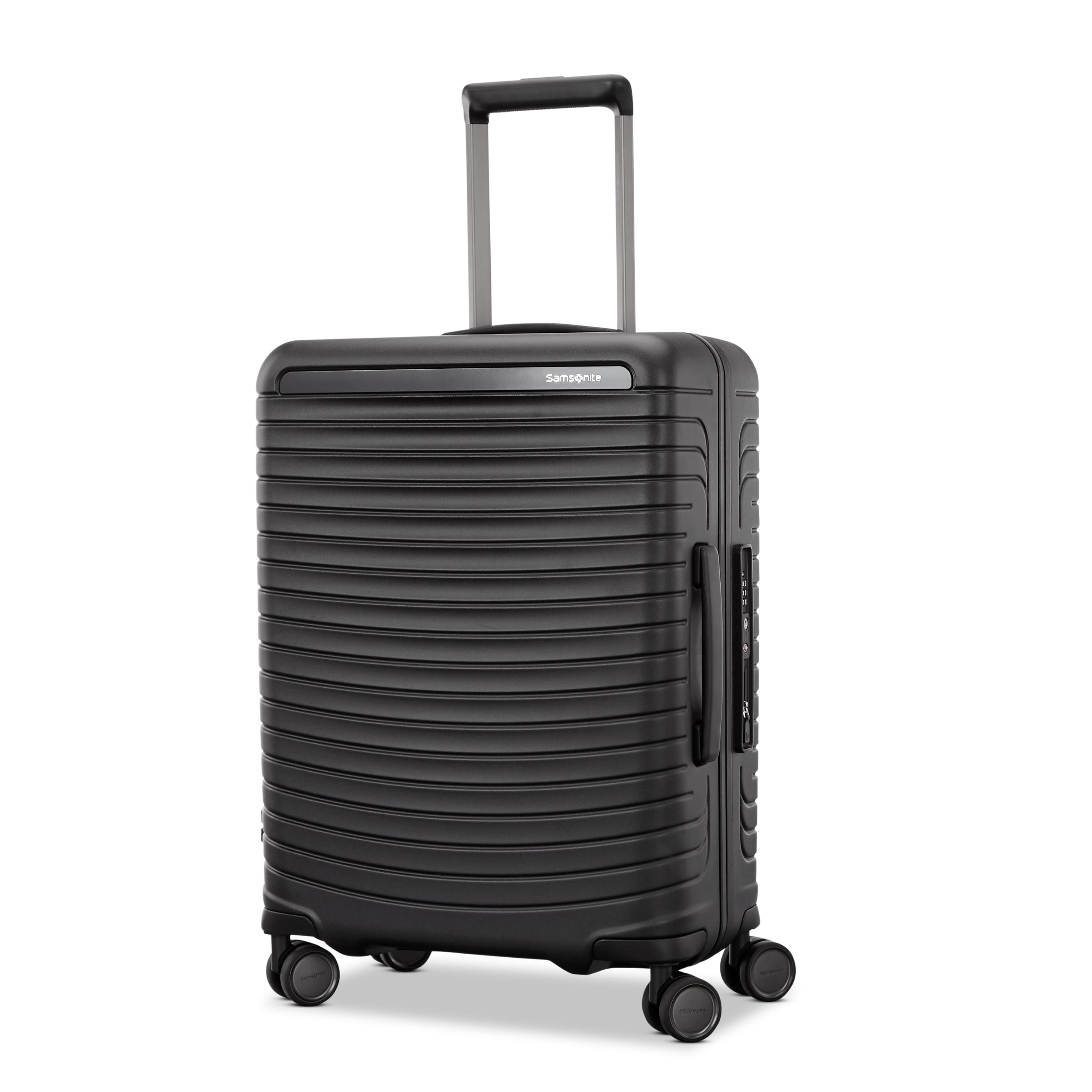 Samsonite - Framelock Max Carry On Spinner Suitcase - Asphalt Black - Front_Zoom
