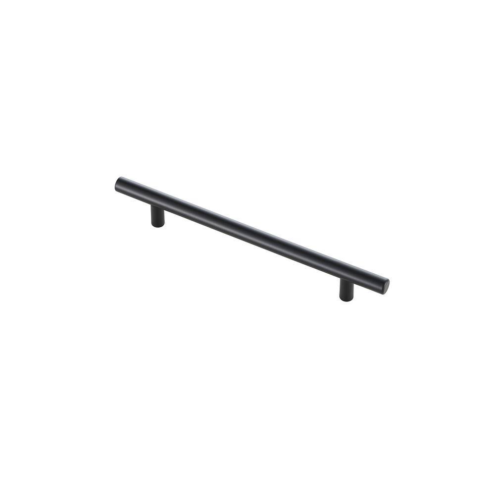 Back. Elegant Decor - Quinn 6-5/16" Center to Center Matte Black Bar Pull Multipack (set of 10) - Matte Black.