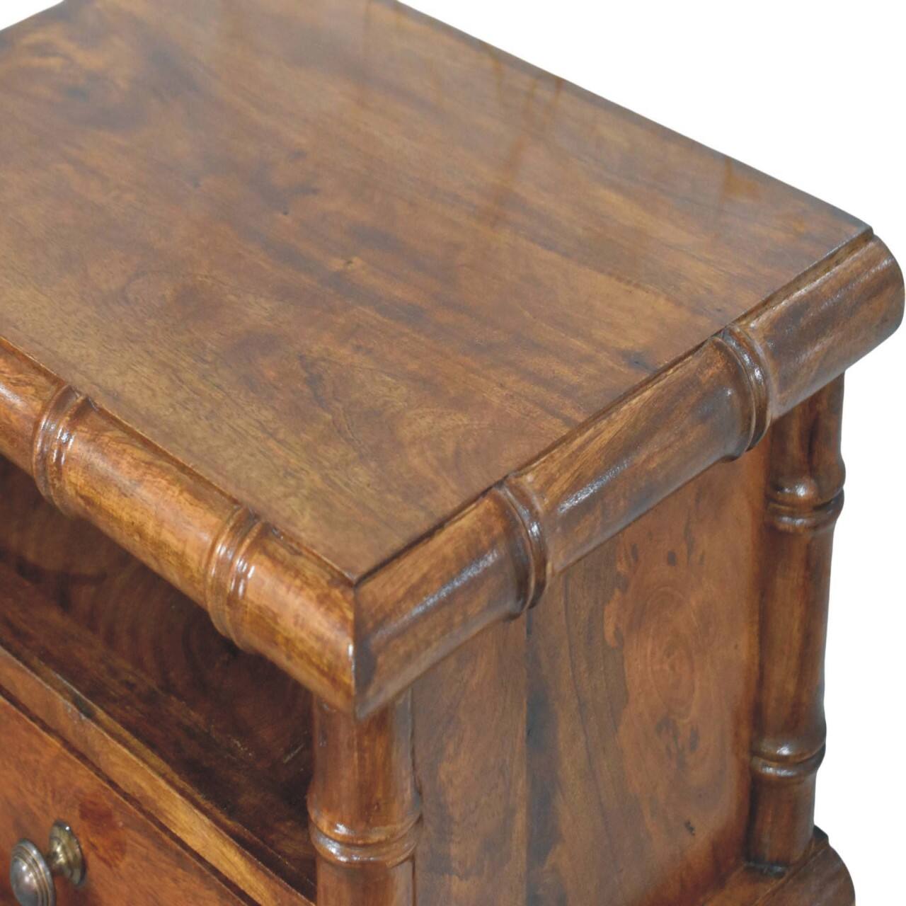Alt View 2. Artisan Furniture - Artisan Furniture Solid Wood Bamboo Wall-Mounted Bedside, Brown - Brown.