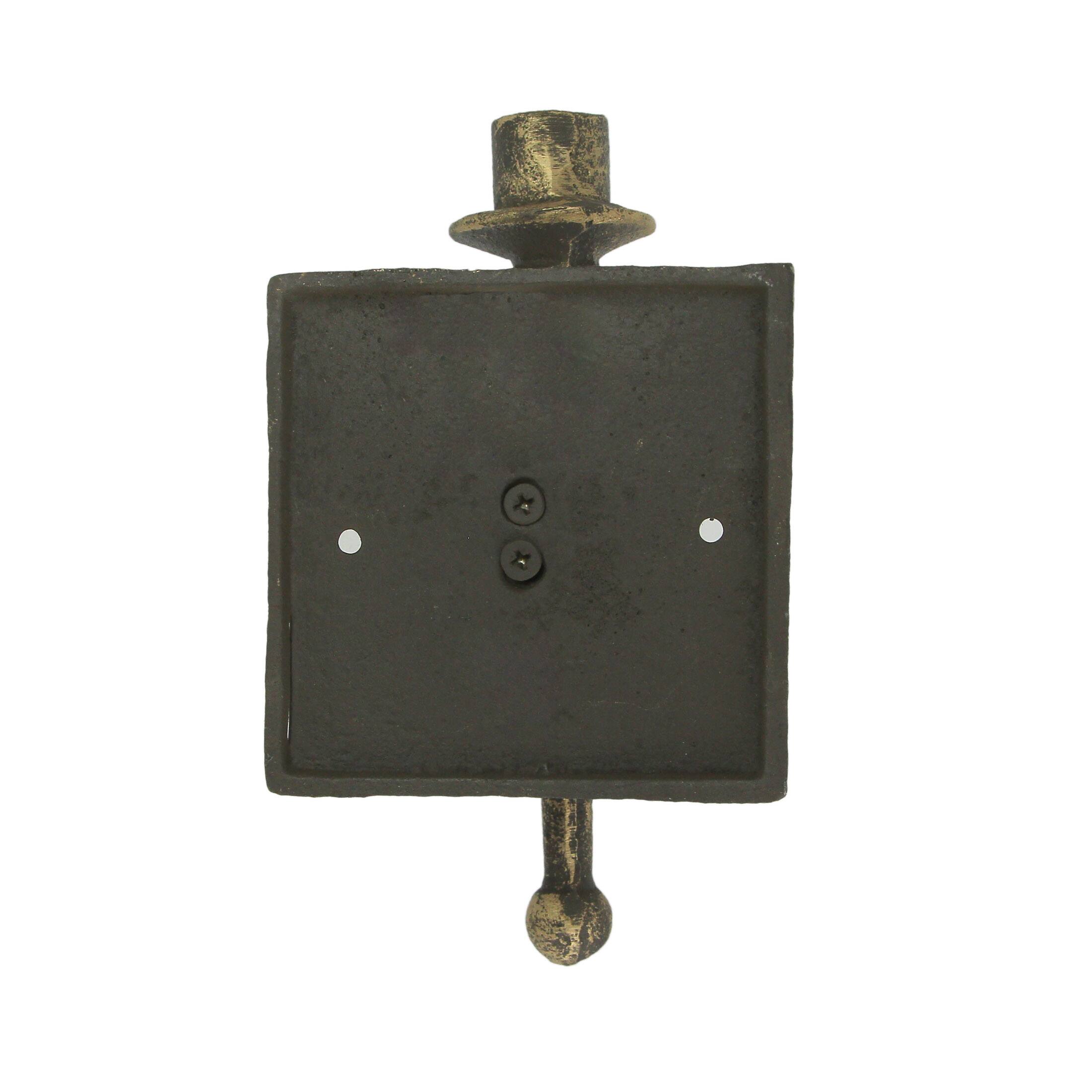 Alt View 2. Zeckos - Set of 2 Cast Iron Antique Bronze Finish Torchbearer Wall Sconce Candle Holders - Bronze.