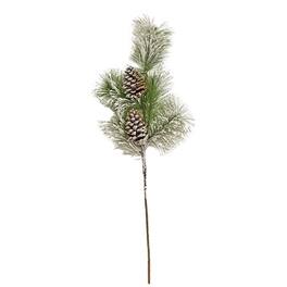 BreeBe - Large Snowfall Pine Pick 35" - Multi