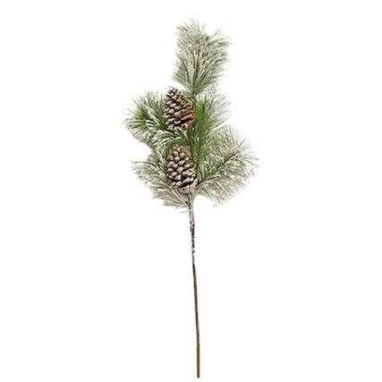 Front. BreeBe - Large Snowfall Pine Pick 35" - Multi.