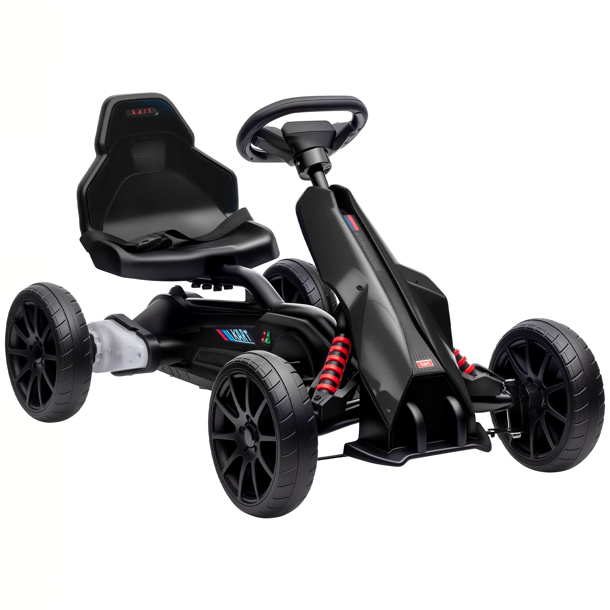Aosom - Electric Go Kart for Kids, Ride On Toy with EVA Tires, 2 Speeds, Adjustable Seat - Black