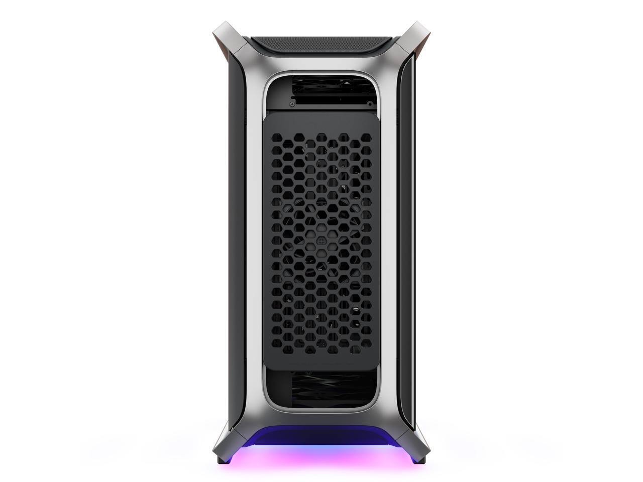 Alt View 5. Cooler Master - Cooler Master Cosmos Alpha Full Tower - Curved Aluminum, 200mm Fans, 400mm GPU, ARGB Underglow - Black.