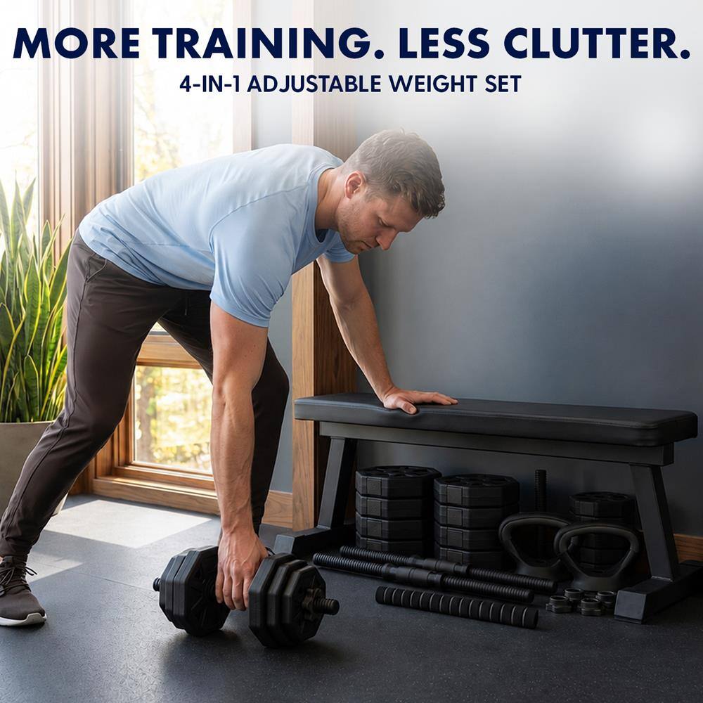 MORE TRAINING. LESS CLUTTER.  
4-IN-1 ADJUSTABLE WEIGHT SET