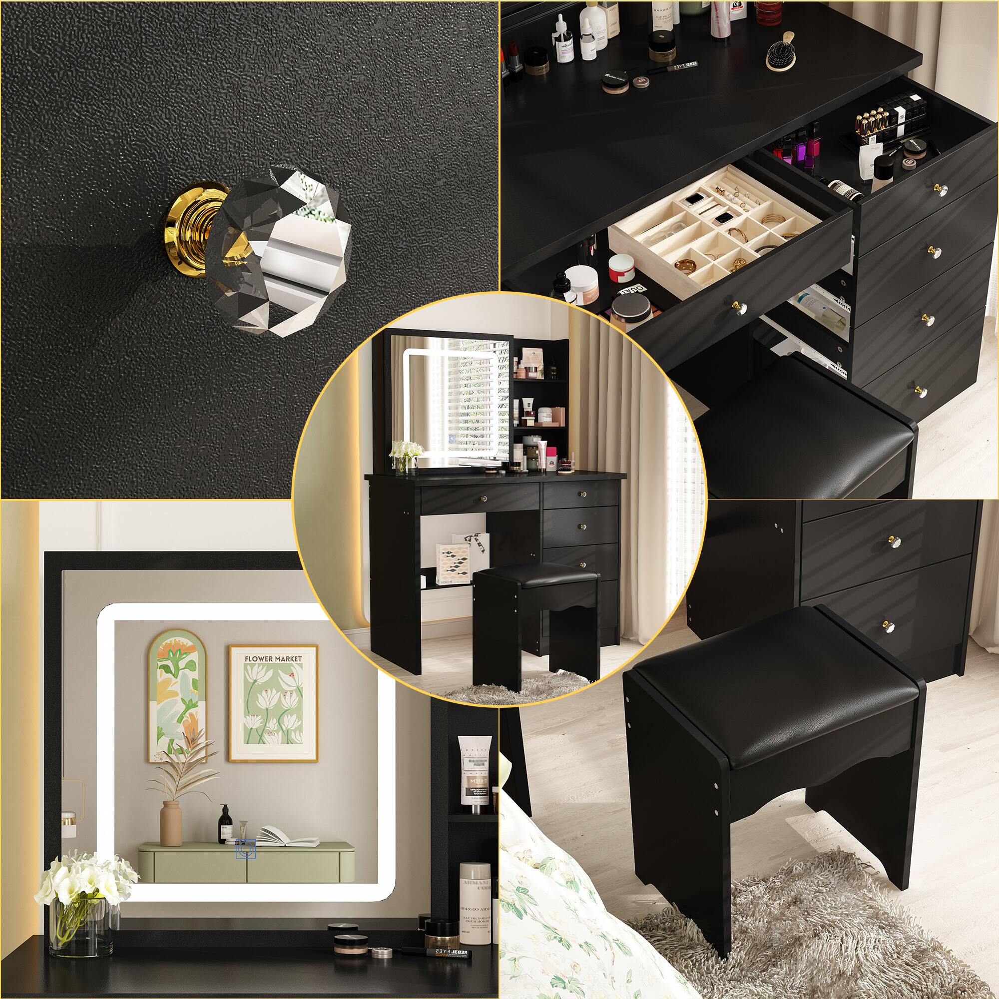 The text in the image is "FLOWER MARKET."