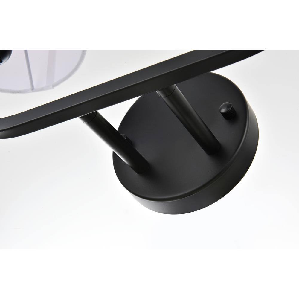 Back. Living District - Colson 2 light Black and Clear Bath Sconce - Black And Clear.