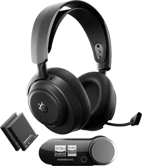 SteelSeries - Arctis Nova Pro Omni 2.4 GHz Wireless Over-The-Ear Gaming Headset for PC, PS5/PS4, Xbox One, Xbox X/S, Switch/Switch 2 - Black