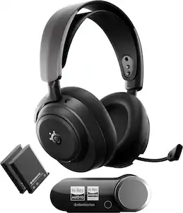 SteelSeries - Arctis Nova Pro Omni 2.4 GHz Wireless Over-The-Ear Gaming Headset for PC, PS5/PS4, Xbox One, Xbox X/S, Switch/Switch 2 - Black