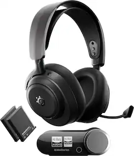 SteelSeries - Arctis Nova Pro Omni 2.4 GHz Wireless Over-The-Ear Gaming Headset for PC, PS5/PS4, Xbox One, Xbox X/S, Switch/Switch 2 - Black