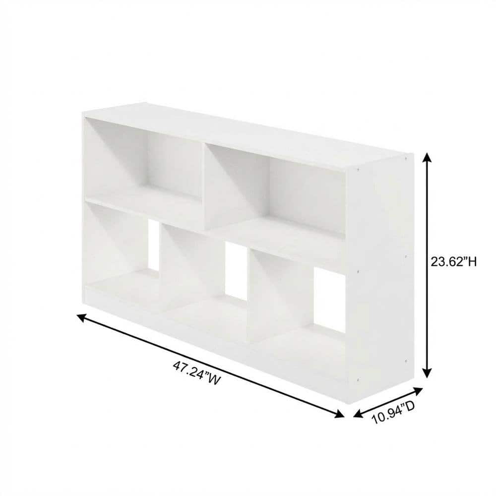 FurniFact - Wooden bookcase with clean design for versatile storage - White price history on PriceWatchPro